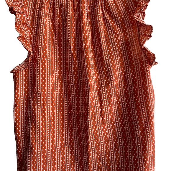 Sundance Delfina Large Chili Ruffle Sleeve and collar - Picture 4 of 6